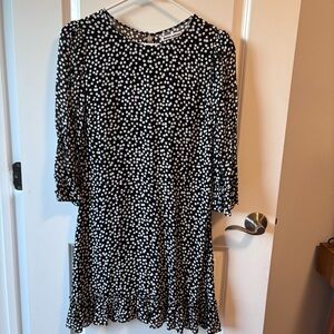 Reformation Black and White Polka Dot Mini Dress